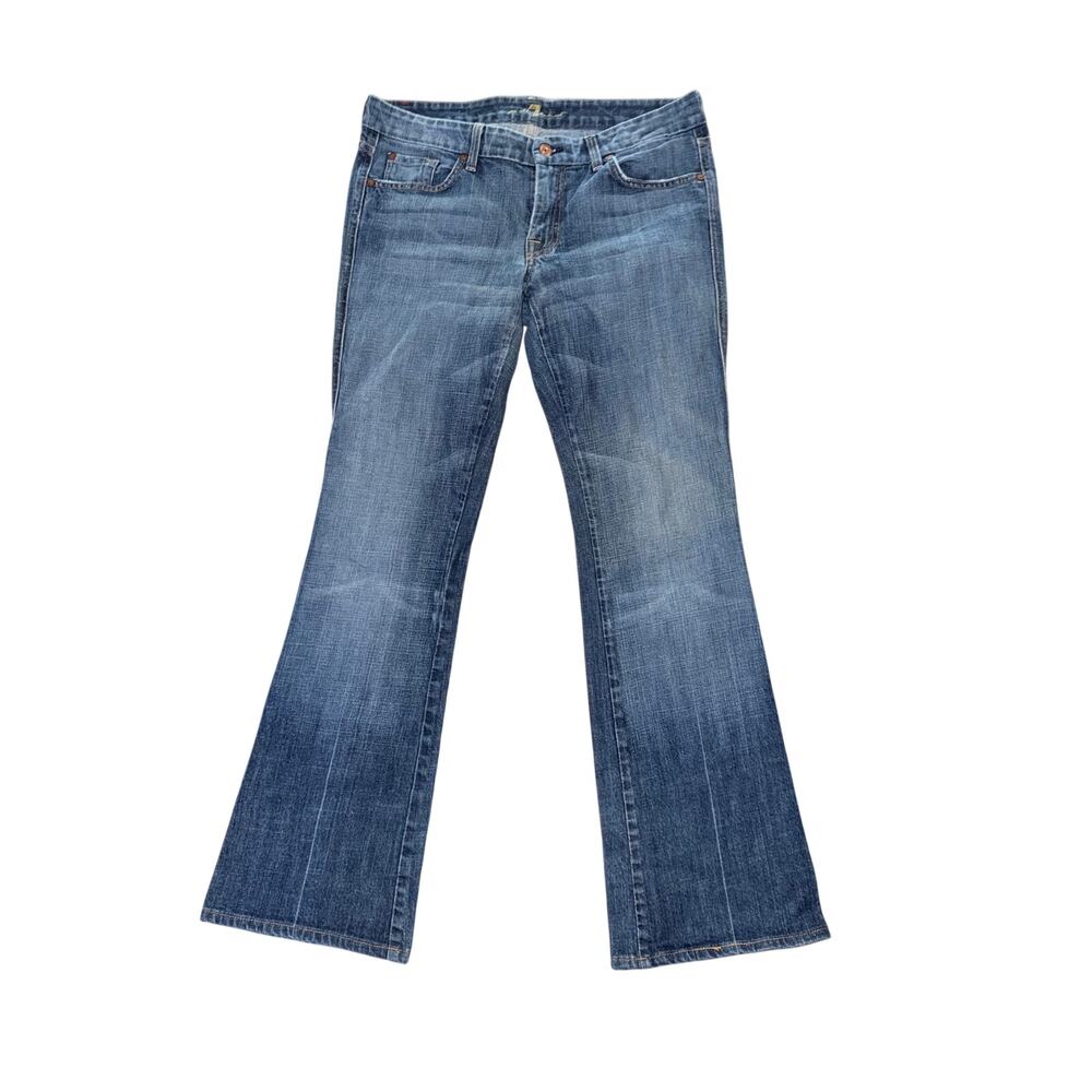 7 Seven for all mankind A pocket denim jeans women’s 31 USA made low rise Y2K